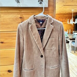 Beige Corduroy Blazer for Women